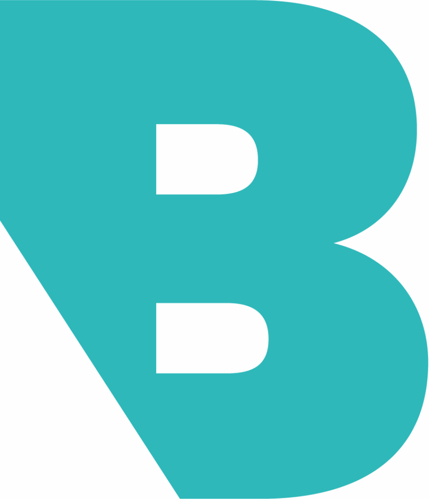 Favicon Bergfest - angeschnittenes B (Türkis)